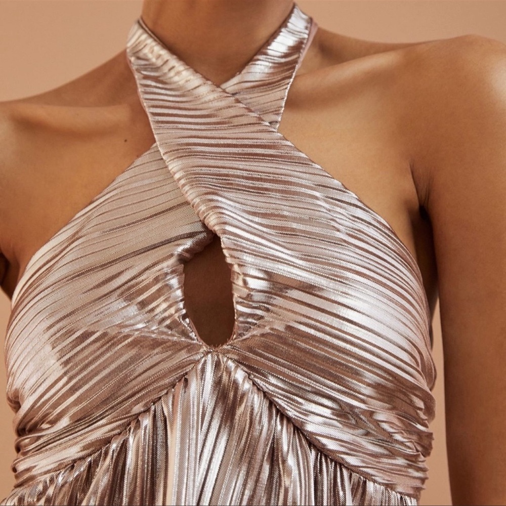 NWT - Anthropologie - Shimmer V-Neck Halter - XS - Picture 4 of 4